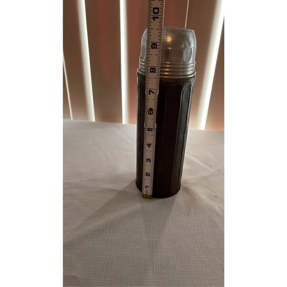 VINTAGE ALADDIN STEEL 1 PINT BOTTLE THERMOS AND CORK